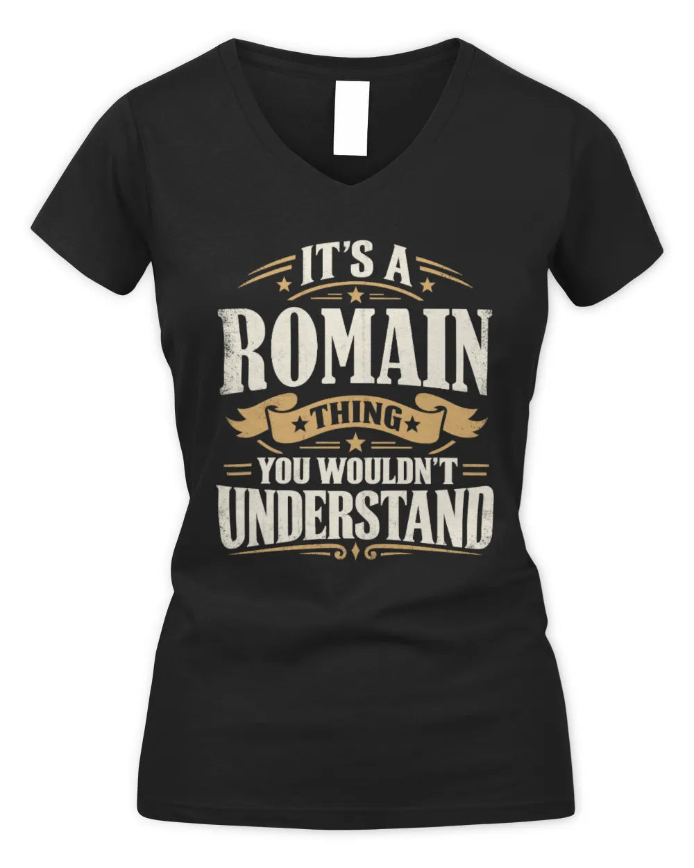 ROMAIN P08 TH51 - Personalized “It’s a/an [NAME] Thing – You Wouldn’t Understand” Shirt - Women's V-Neck T-Shirt - Black