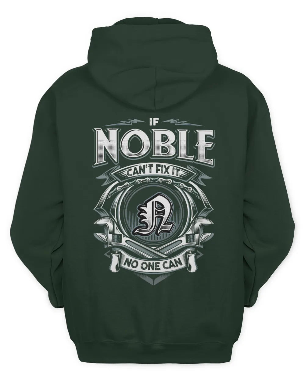 NOBLE AP81-K4-626 - Personalized Ahmed Quote Apparel “If Ahmed Can't Fix It, No One Can” - Unisex Hoodie - Forest Green