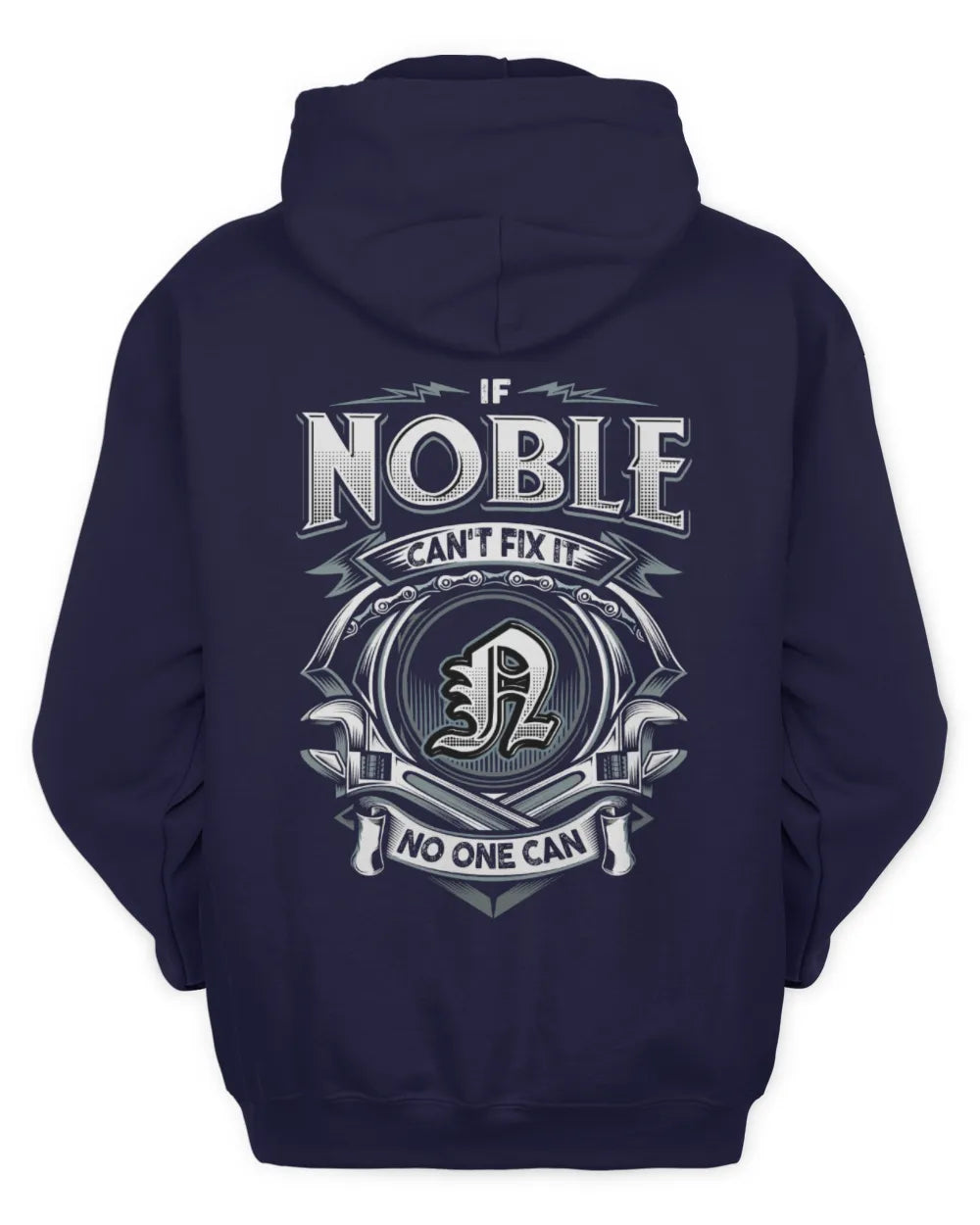 NOBLE AP81-K4-626 - Personalized Ahmed Quote Apparel “If Ahmed Can't Fix It, No One Can” - Unisex Hoodie - Navy