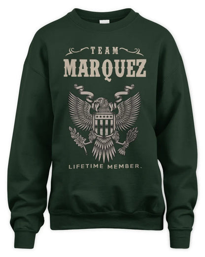 MARQUEZ TP06-K82 – Personalized Classic Style Apparel “Team NAME Lifetime Member” - Unisex Sweatshirt - Forest Green