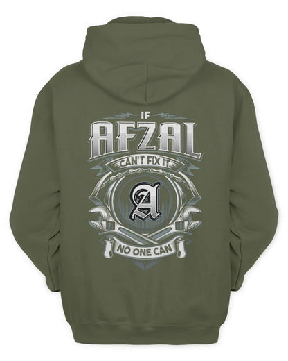 AFZAL AP81-K4-626 - Personalized Ahmed Quote Apparel “If Ahmed Can't Fix It, No One Can” - Unisex Hoodie - Military Green