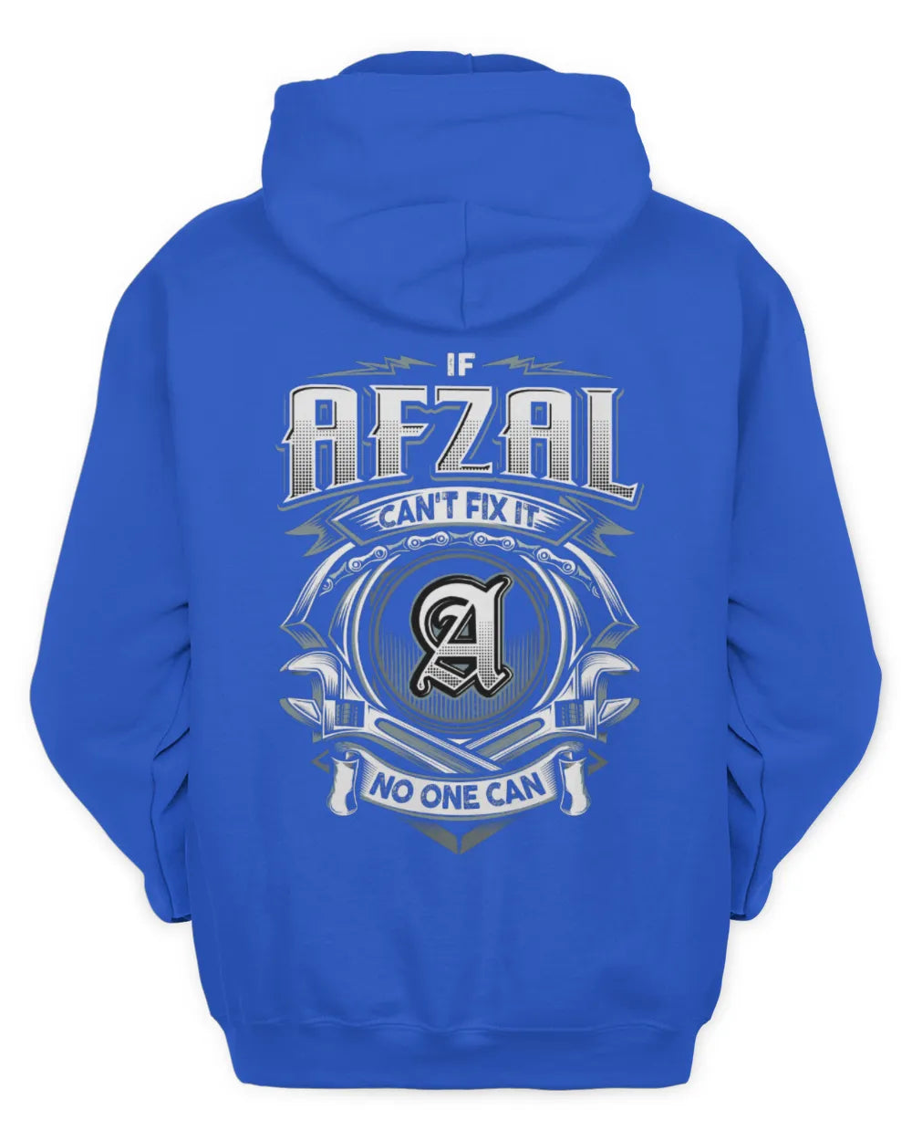 AFZAL AP81-K4-626 - Personalized Ahmed Quote Apparel “If Ahmed Can't Fix It, No One Can” - Unisex Hoodie - Royal