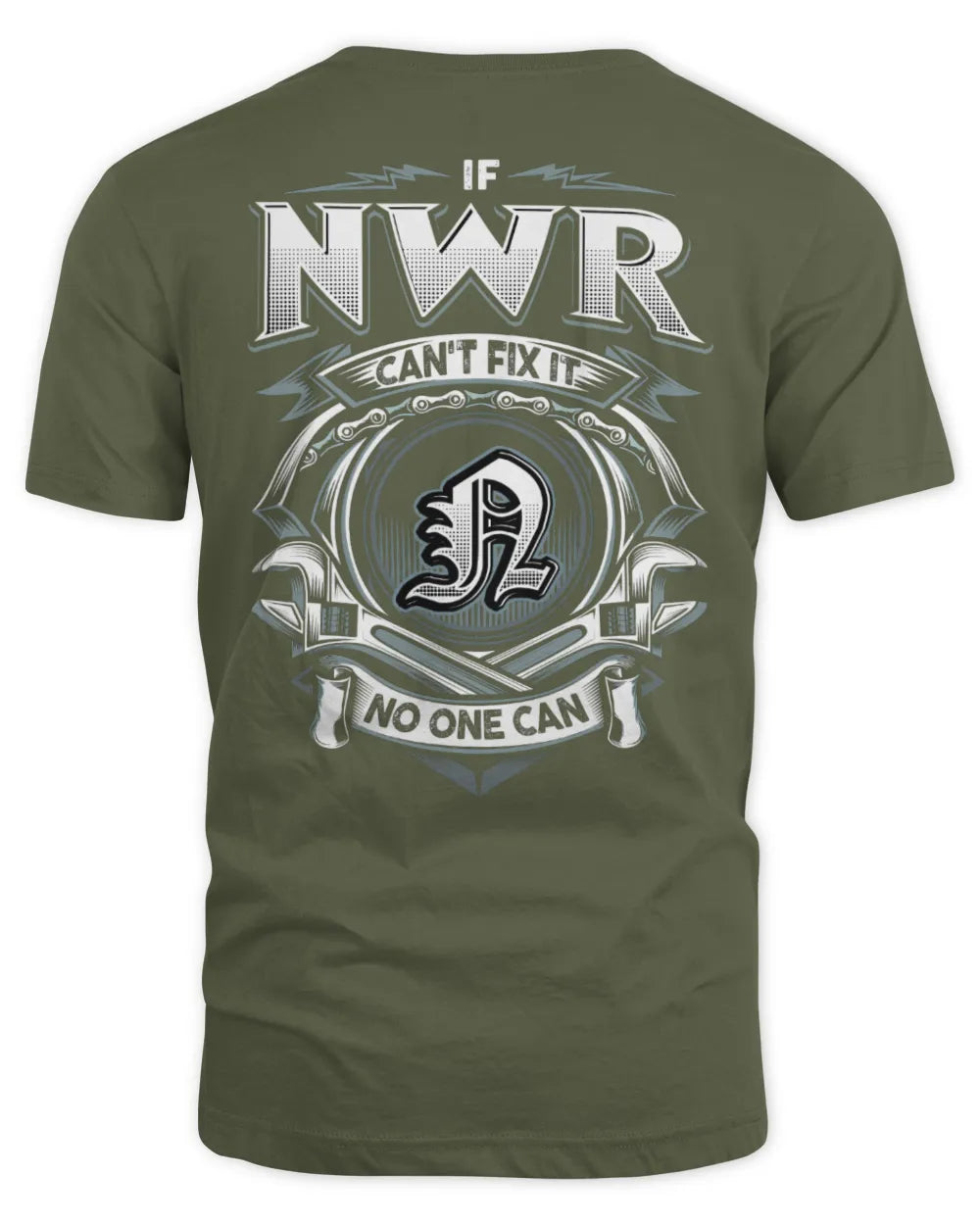 NWR AP81-K4-626 - Personalized Ahmed Quote Apparel “If Ahmed Can't Fix It, No One Can” - Unisex Standard T-Shirt - Military Green