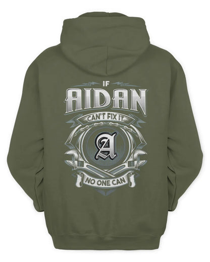 AIDAN AP81-K4-626 - Personalized Ahmed Quote Apparel “If Ahmed Can't Fix It, No One Can” - Unisex Hoodie - Military Green