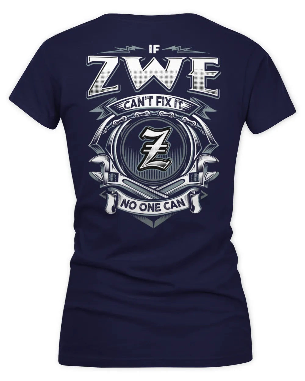 ZWE AP81-K4-626 - Personalized Ahmed Quote Apparel “If Ahmed Can't Fix It, No One Can” - Women's V-Neck T-Shirt - Navy