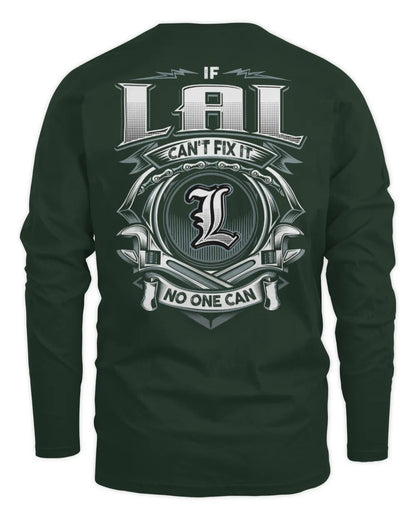 LAL AP81-K4-626 - Personalized Ahmed Quote Apparel “If Ahmed Can't Fix It, No One Can” - Men's Long Sleeved T-Shirt - Forest Green