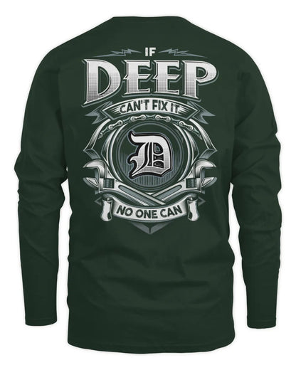 DEEP AP81-K4-626 - Personalized Ahmed Quote Apparel “If Ahmed Can't Fix It, No One Can” - Men's Long Sleeved T-Shirt - Forest Green