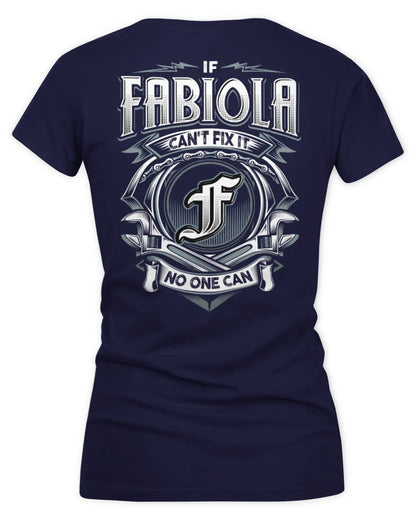 FABIOLA AP81-K4-626 - Personalized Ahmed Quote Apparel “If Ahmed Can't Fix It, No One Can” - Women's V-Neck T-Shirt - Navy