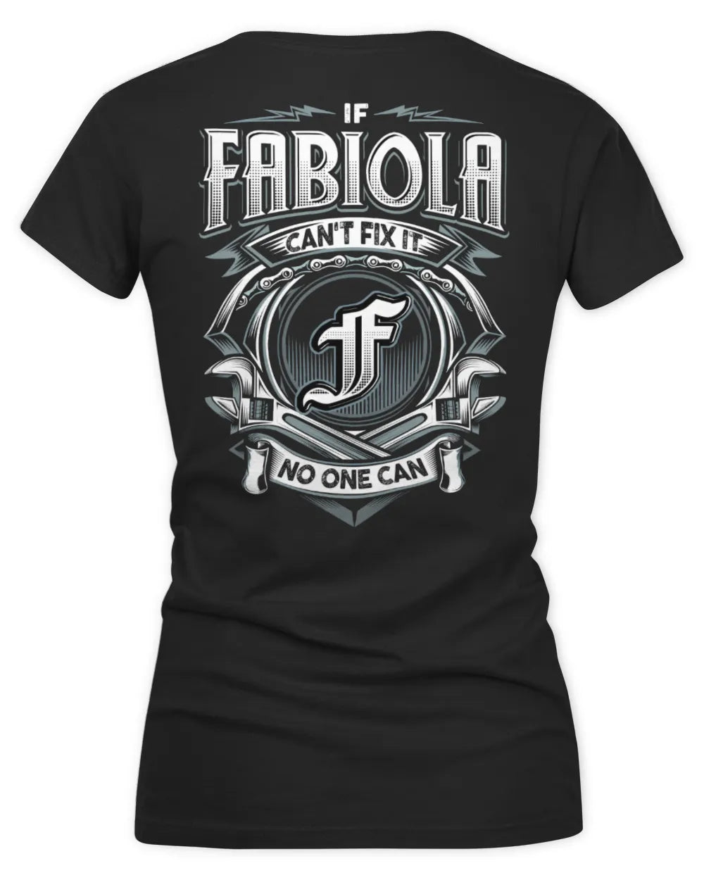 FABIOLA AP81-K4-626 - Personalized Ahmed Quote Apparel “If Ahmed Can't Fix It, No One Can” - Women's V-Neck T-Shirt - Black
