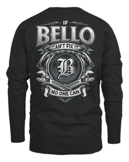 BELLO AP81-K4-626 - Personalized Ahmed Quote Apparel “If Ahmed Can't Fix It, No One Can” - Men's Long Sleeved T-Shirt - Black