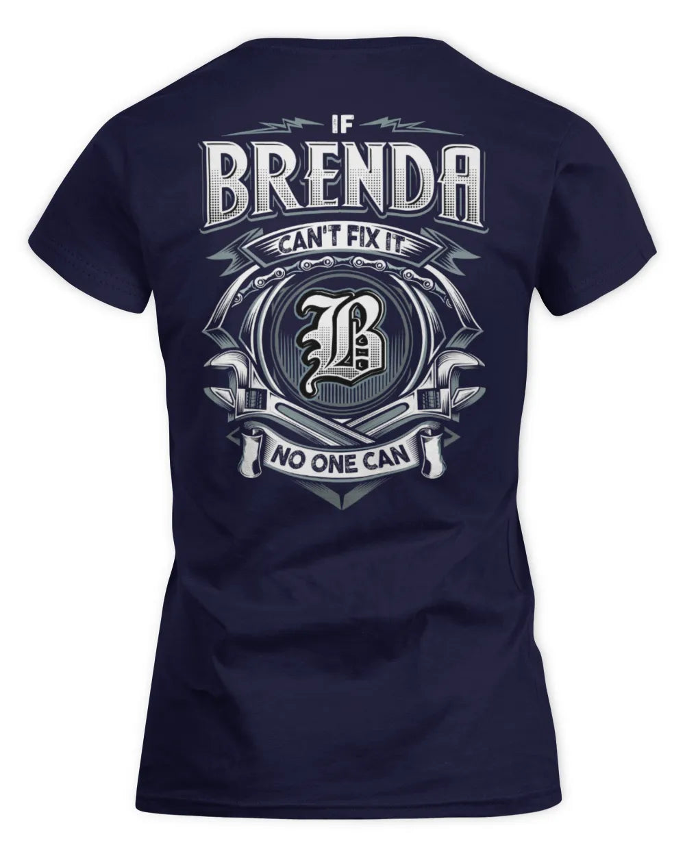 BRENDA AP81-K4-626 - Personalized Ahmed Quote Apparel “If Ahmed Can't Fix It, No One Can” - Women's Standard T-Shirt - Navy