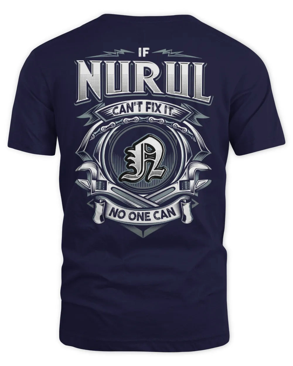 NURUL AP81-K4-626 - Personalized Ahmed Quote Apparel “If Ahmed Can't Fix It, No One Can” - Unisex Standard T-Shirt - Navy
