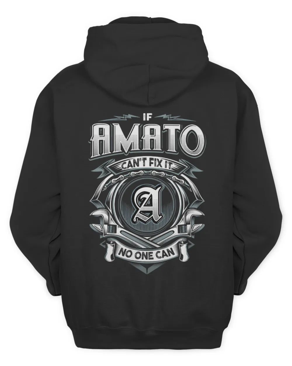 AMATO AP81-K4-626 - Personalized Ahmed Quote Apparel “If Ahmed Can't Fix It, No One Can” - Unisex Hoodie - Black