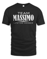 MASSIMO BL62-K4-128 - Personalized “Team NAME Lifetime Member” - Unisex Standard T-Shirt - Black