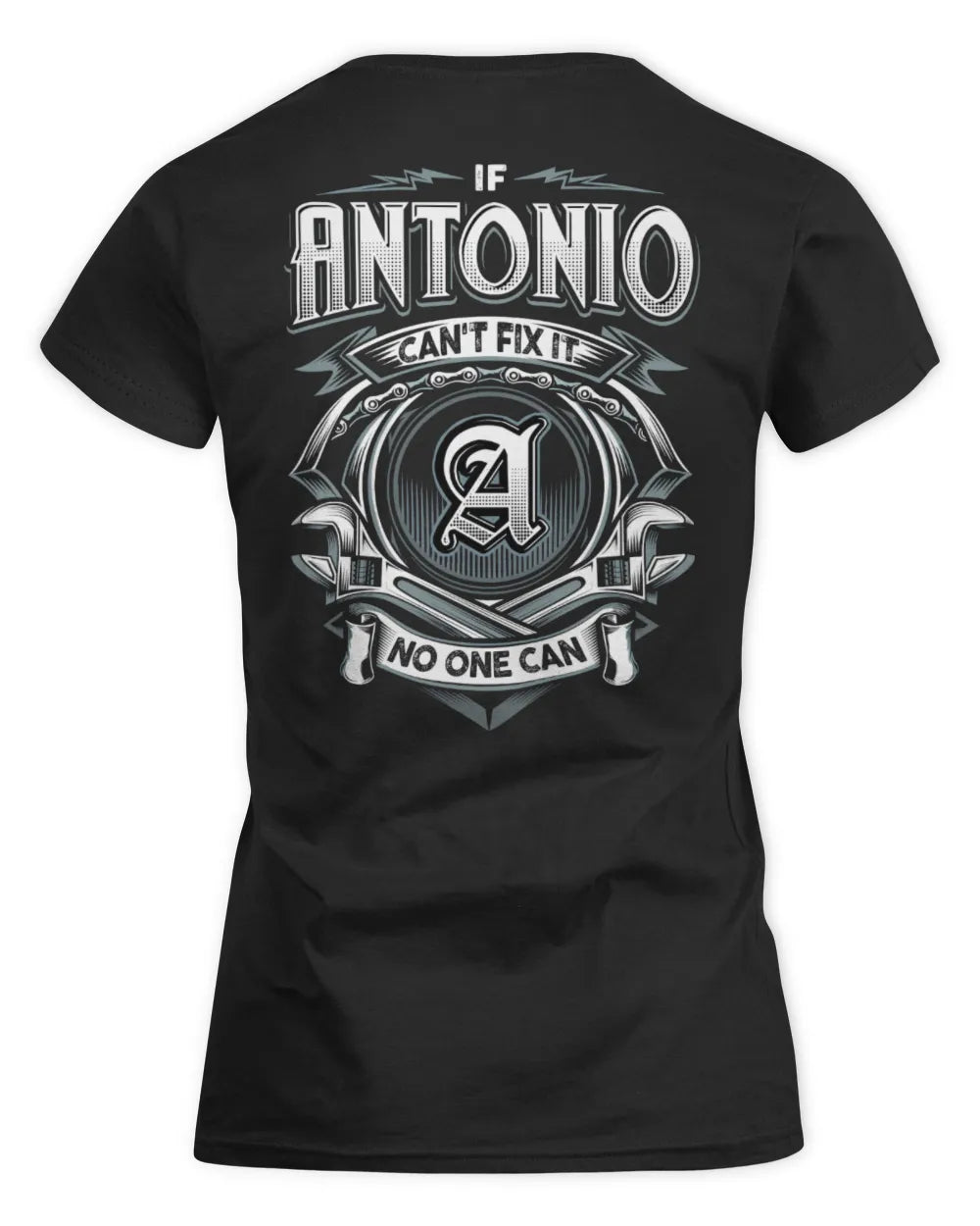 ANTONIO AP81-K4-626 - Personalized Ahmed Quote Apparel “If Ahmed Can't Fix It, No One Can” - Women's Standard T-Shirt - Black