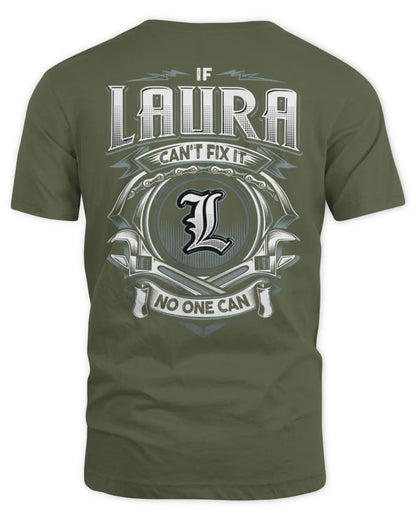 LAURA AP81-K4-626 - Personalized Ahmed Quote Apparel “If Ahmed Can't Fix It, No One Can” - Unisex Standard T-Shirt - Military Green