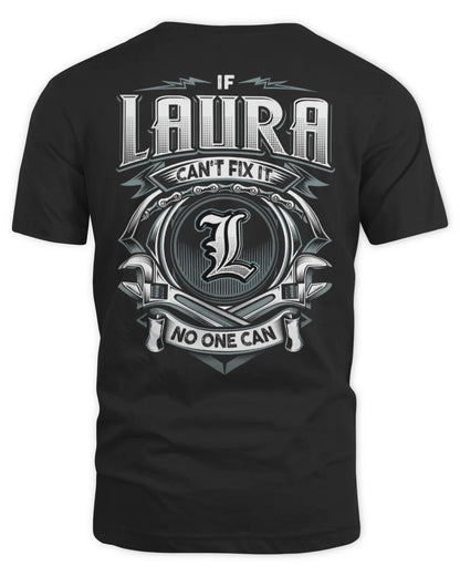 LAURA AP81-K4-626 - Personalized Ahmed Quote Apparel “If Ahmed Can't Fix It, No One Can” - Unisex Standard T-Shirt - Black