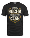 ROCHA NT1-K008 Cross A/An NAME, You Deal With the Whole Clan | Personalized Vintage T-Shirt