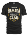 HAMADA NT1-K008 Cross A/An NAME, You Deal With the Whole Clan | Personalized Vintage T-Shirt