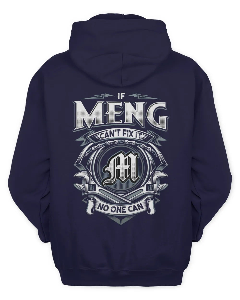 MENG AP81-K4-626 - Personalized Ahmed Quote Apparel “If Ahmed Can't Fix It, No One Can” - Unisex Hoodie - Navy