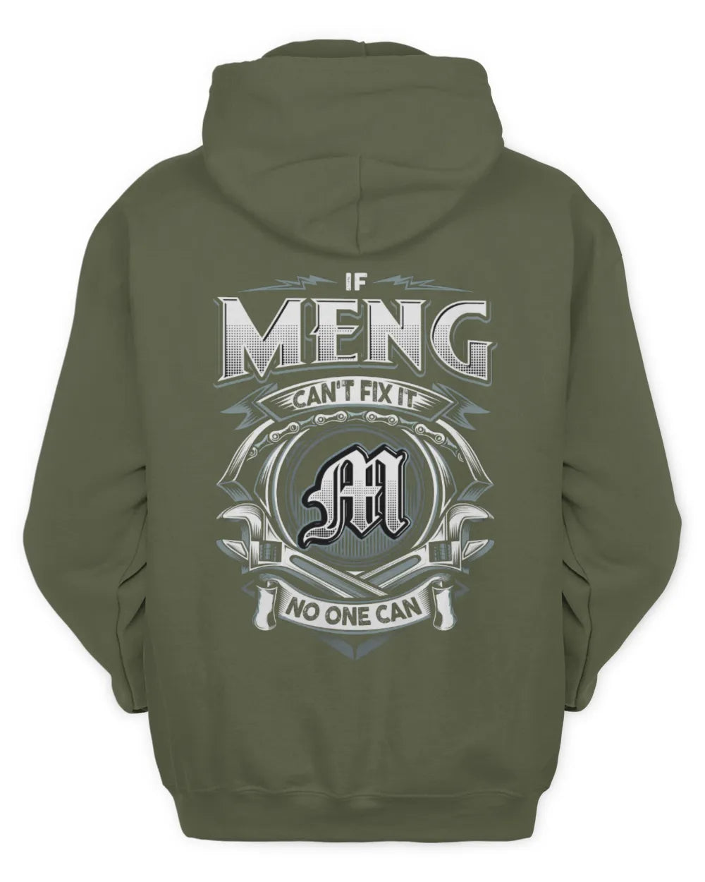 MENG AP81-K4-626 - Personalized Ahmed Quote Apparel “If Ahmed Can't Fix It, No One Can” - Unisex Hoodie - Military Green