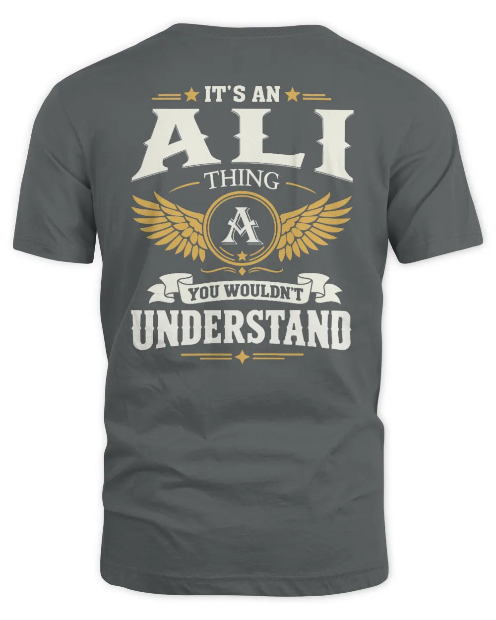ALI KT06-M008 It’s a [NAME] Thing – You Wouldn’t Understand | Personalized Vintage T-Shirt - Unisex Standard T-Shirt - Charcoal