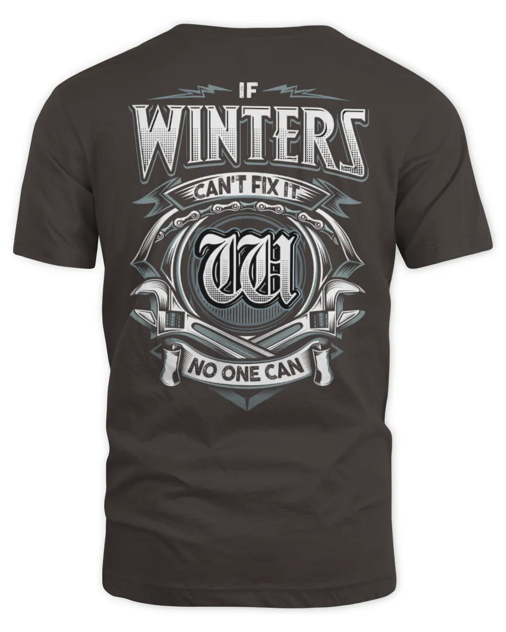 WINTERS AP81-K4-626 - Personalized Ahmed Quote Apparel “If Ahmed Can't Fix It, No One Can” - Unisex Standard T-Shirt - Dark Chocolate