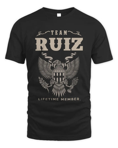 RUIZ TP06-K82 – Personalized Classic Style Apparel “Team NAME Lifetime Member” - Unisex Standard T-Shirt - Black