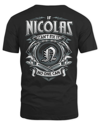NICOLAS AP81-K4-626 - Personalized Ahmed Quote Apparel “If Ahmed Can't Fix It, No One Can” - Unisex Standard T-Shirt - Black