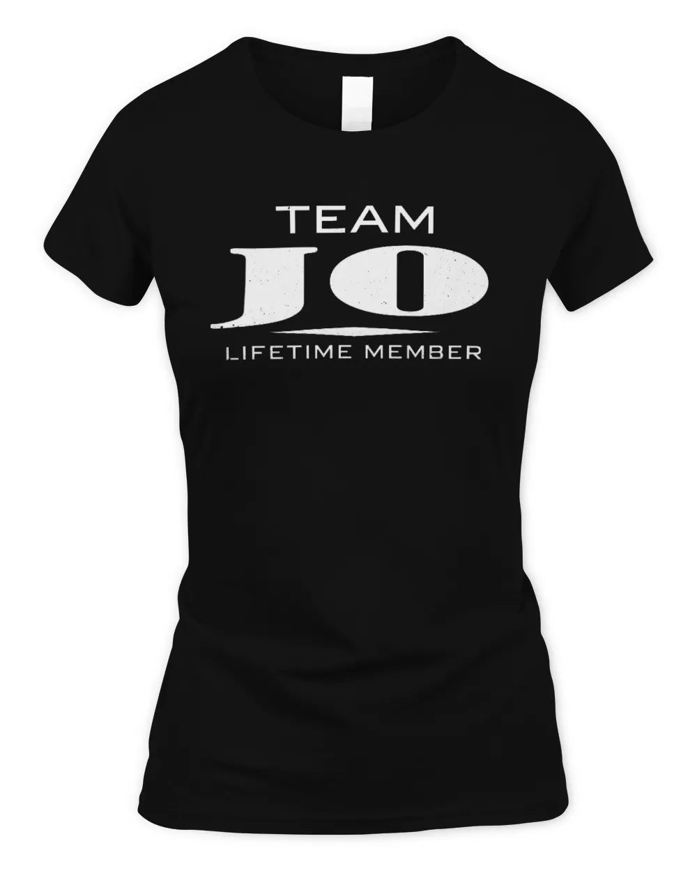 JO BL62-K4-128 - Personalized “Team NAME Lifetime Member” - Women's Standard T-Shirt - Black