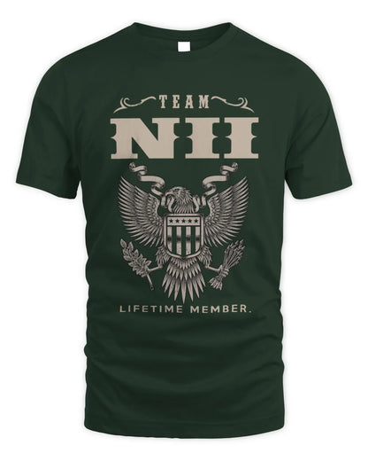 NII TP06-K82 – Personalized Classic Style Apparel “Team NAME Lifetime Member” - Unisex Standard T-Shirt - Forest Green
