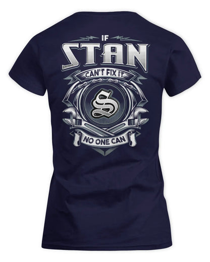 STAN AP81-K4-626 - Personalized Ahmed Quote Apparel “If Ahmed Can't Fix It, No One Can” - Women's Standard T-Shirt - Navy