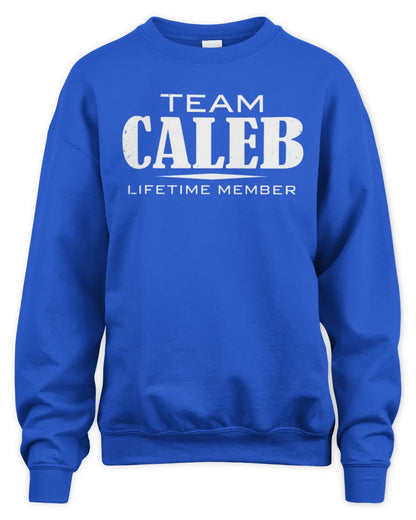CALEB BL62-K4-128 - Personalized “Team NAME Lifetime Member” - Unisex Sweatshirt - Royal