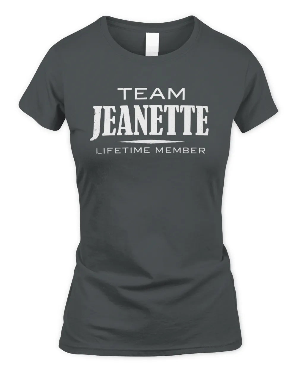 JEANETTE BL62-K4-128 - Personalized “Team NAME Lifetime Member” - Women's Standard T-Shirt - Charcoal