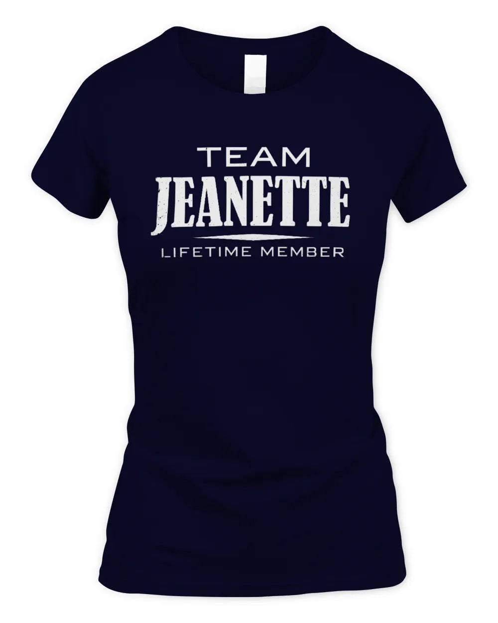 JEANETTE BL62-K4-128 - Personalized “Team NAME Lifetime Member” - Women's Standard T-Shirt - Navy