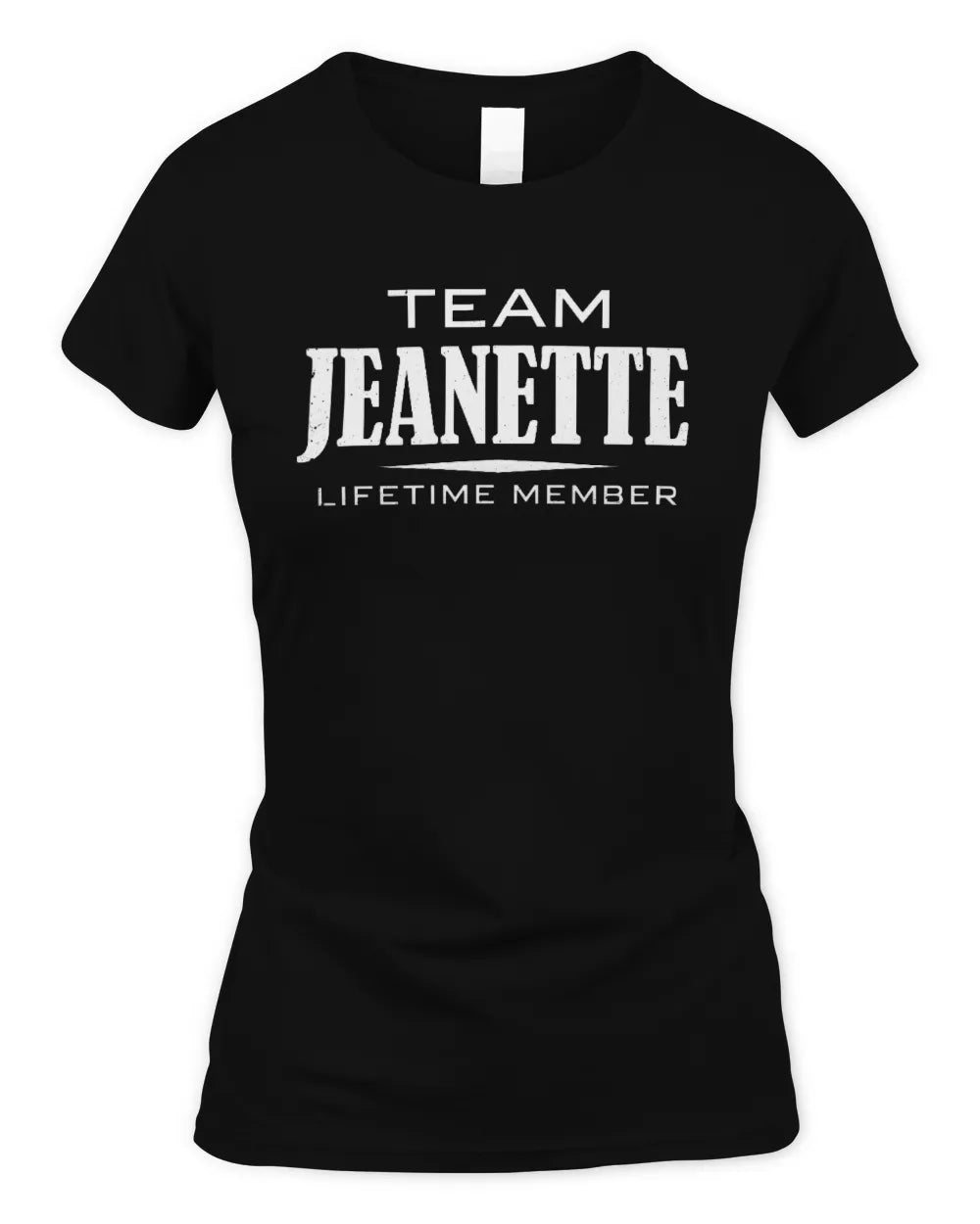JEANETTE BL62-K4-128 - Personalized “Team NAME Lifetime Member” - Women's Standard T-Shirt - Black