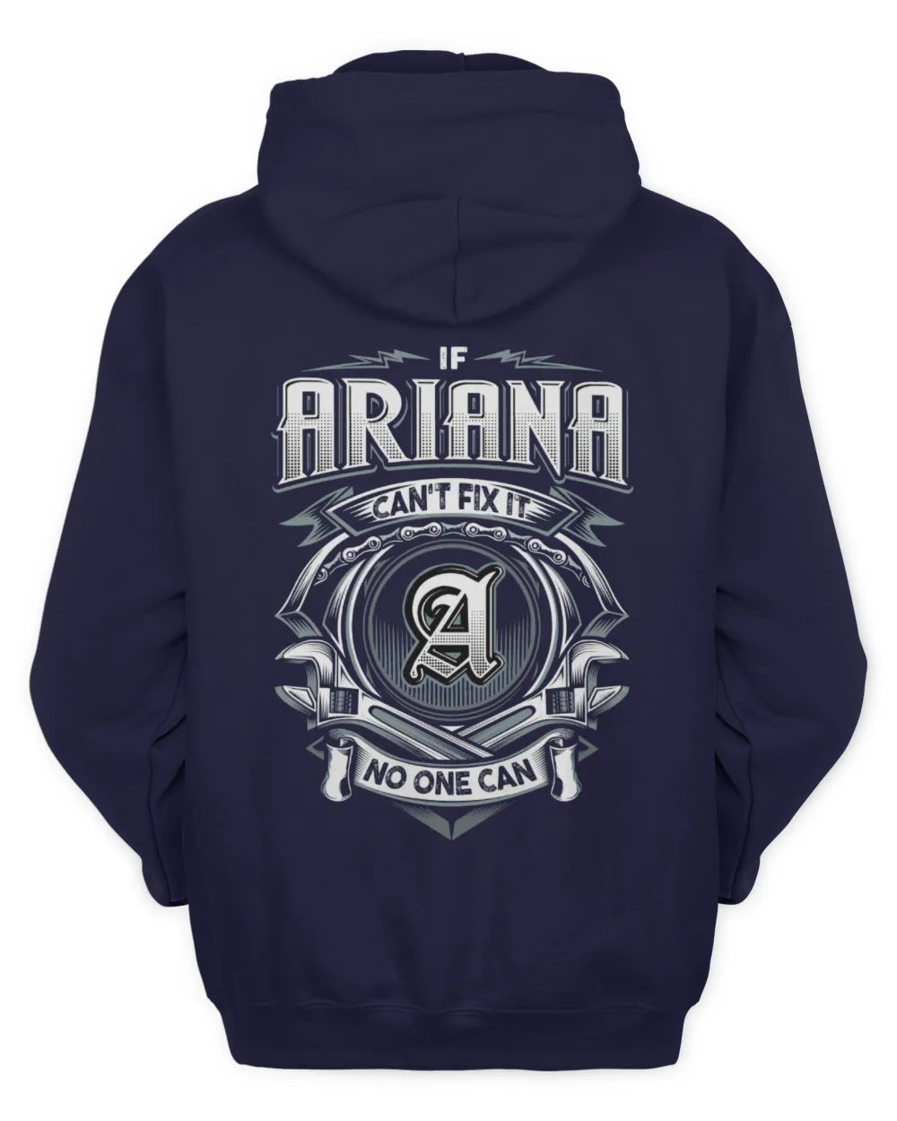 ARIANA AP81-K4-626 - Personalized Ahmed Quote Apparel “If Ahmed Can't Fix It, No One Can” - Unisex Hoodie - Navy