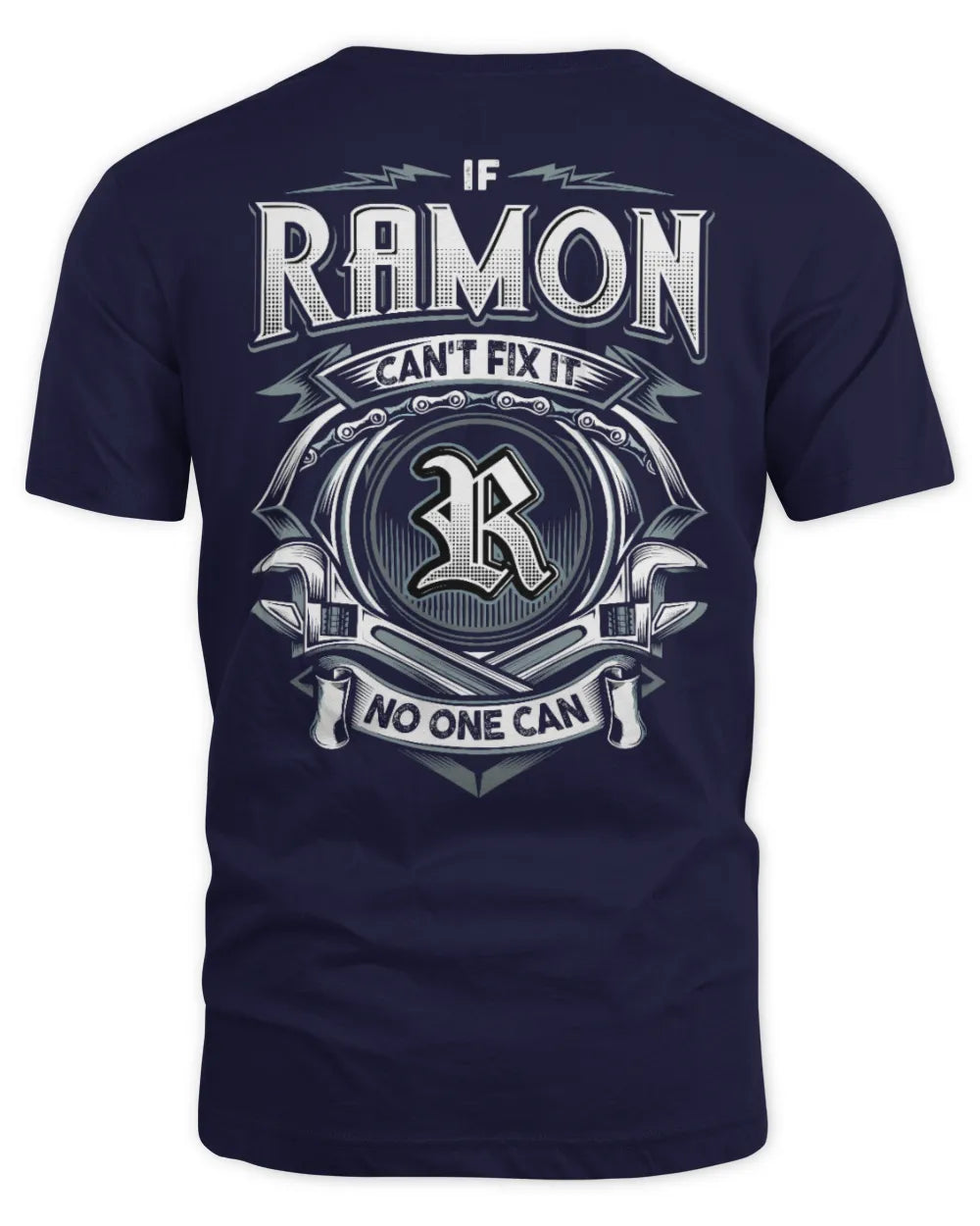 RAMON AP81-K4-626 - Personalized Ahmed Quote Apparel “If Ahmed Can't Fix It, No One Can” - Unisex Standard T-Shirt - Navy
