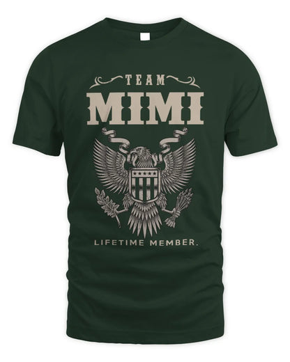 MIMI TP06-K82 – Personalized Classic Style Apparel “Team NAME Lifetime Member” - Unisex Standard T-Shirt - Forest Green