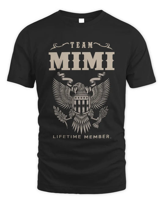 MIMI TP06-K82 – Personalized Classic Style Apparel “Team NAME Lifetime Member” - Unisex Standard T-Shirt - Black