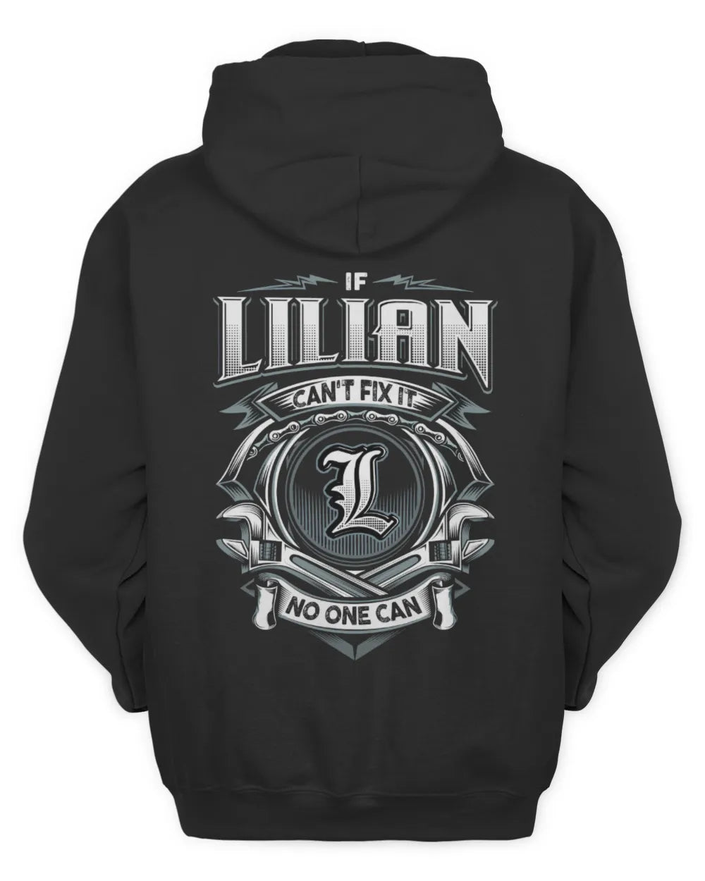 LILIAN AP81-K4-626 - Personalized Ahmed Quote Apparel “If Ahmed Can't Fix It, No One Can” - Unisex Hoodie - Black