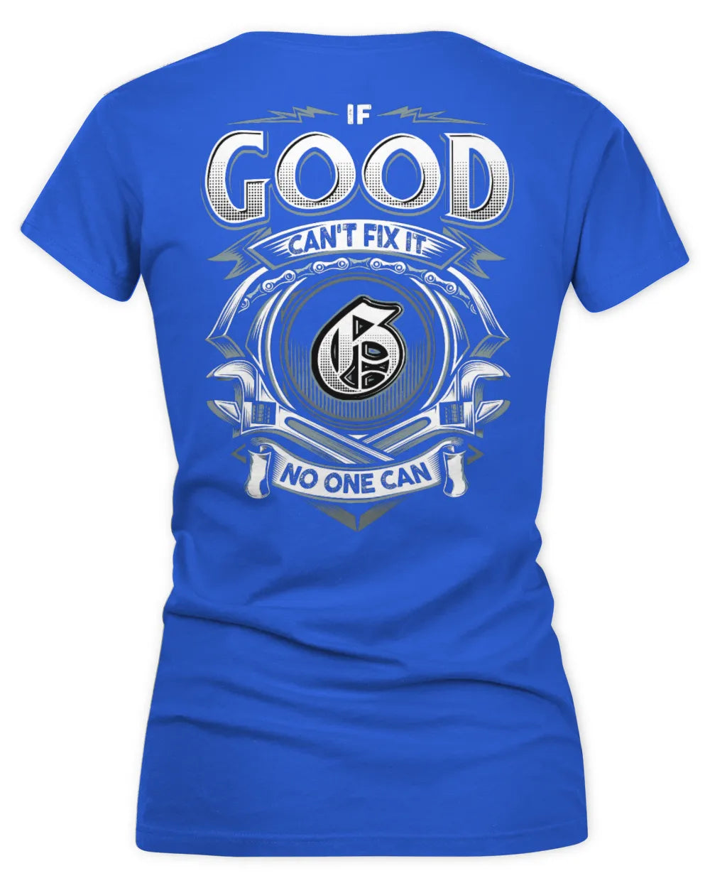 GOOD AP81-K4-626 - Personalized Ahmed Quote Apparel “If Ahmed Can't Fix It, No One Can” - Women's V-Neck T-Shirt - Royal