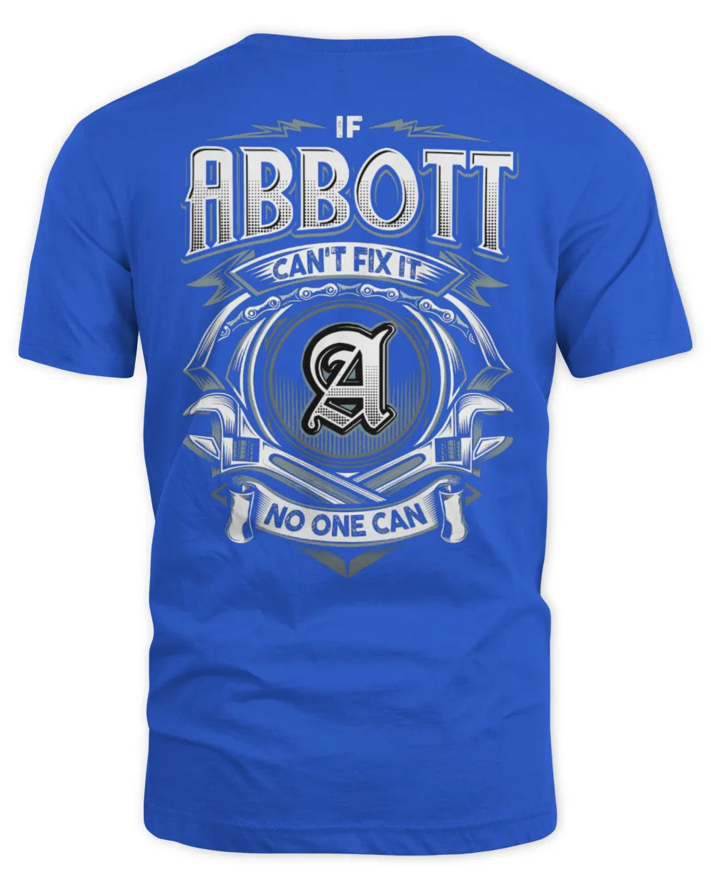 ABBOTT AP81-K4-626 - Personalized Ahmed Quote Apparel “If Ahmed Can't Fix It, No One Can” - Unisex Standard T-Shirt - Royal