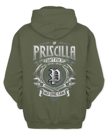 PRISCILLA AP81-K4-626 - Personalized Ahmed Quote Apparel “If Ahmed Can't Fix It, No One Can” - Unisex Hoodie - Military Green