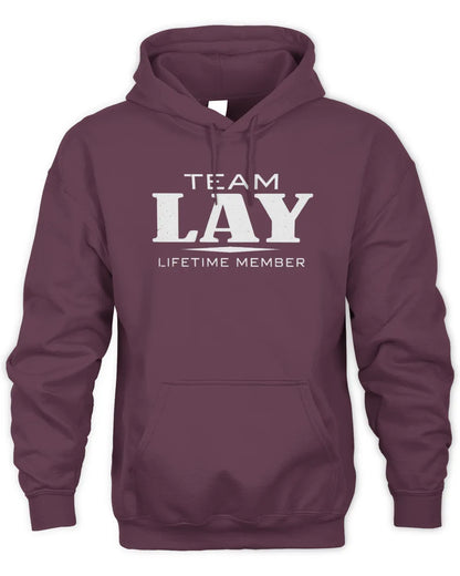 LAY BL62-K4-128 - Personalized “Team NAME Lifetime Member” - Unisex Hoodie - Maroon