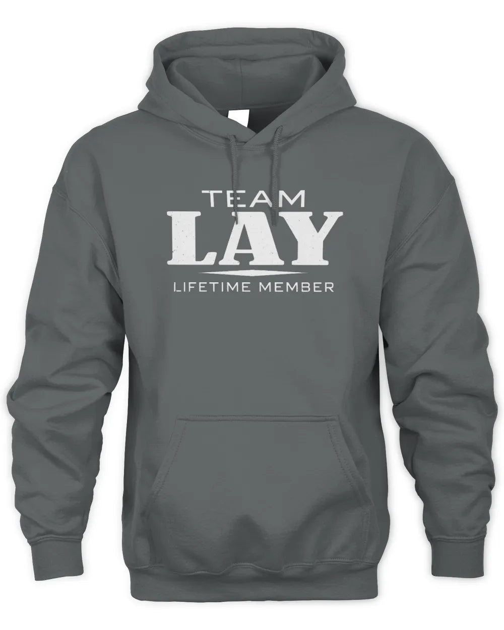 LAY BL62-K4-128 - Personalized “Team NAME Lifetime Member” - Unisex Hoodie - Charcoal