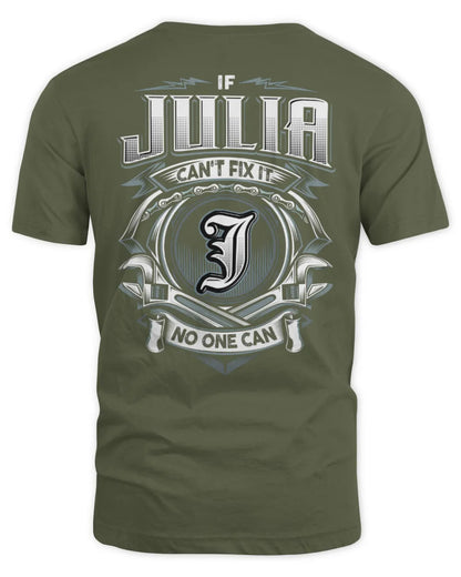JULIA AP81-K4-626 - Personalized Ahmed Quote Apparel “If Ahmed Can't Fix It, No One Can” - Unisex Standard T-Shirt - Military Green