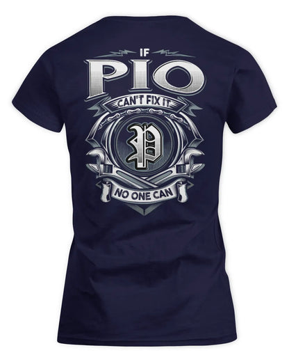 PIO AP81-K4-626 - Personalized Ahmed Quote Apparel “If Ahmed Can't Fix It, No One Can” - Women's Standard T-Shirt - Navy