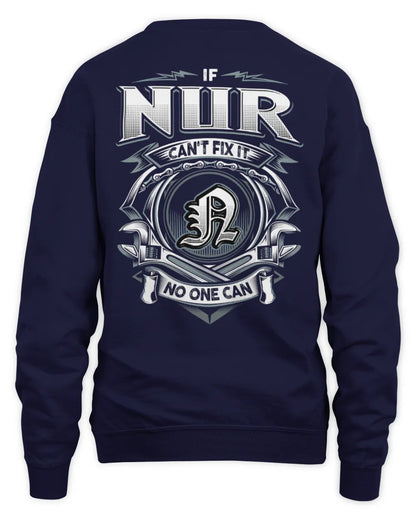 NUR AP81-K4-626 - Personalized Ahmed Quote Apparel “If Ahmed Can't Fix It, No One Can” - Unisex Sweatshirt - Navy