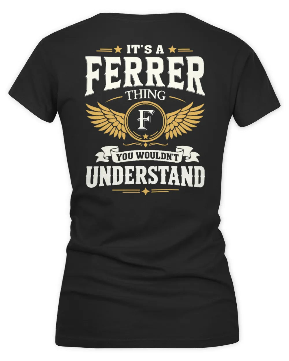 FERRER KT06-M008 It’s a [NAME] Thing – You Wouldn’t Understand | Personalized Vintage T-Shirt - Women's V-Neck T-Shirt - Black